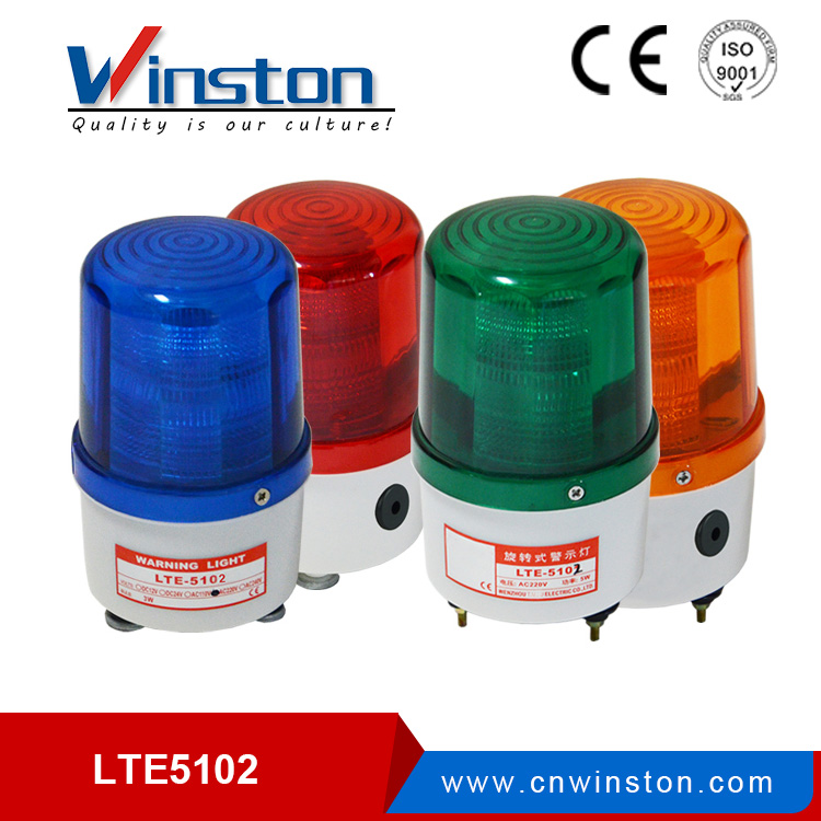 LTE-5102J LED blue warning beacon light with siren DC 12V 24V AC110V