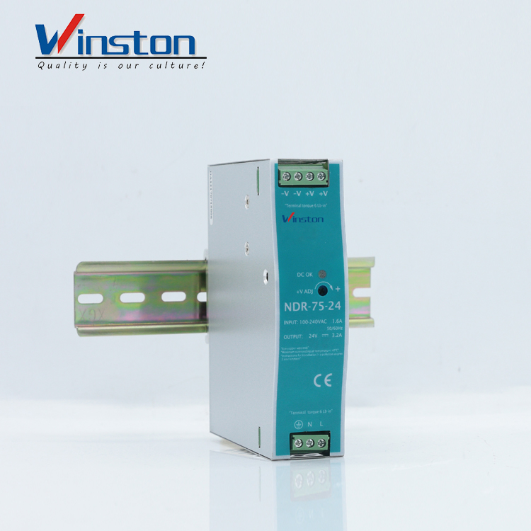 Winston NDR75-24 High Quality 75W 24V 3.2A Din Rail Switching Mode Power Supply 