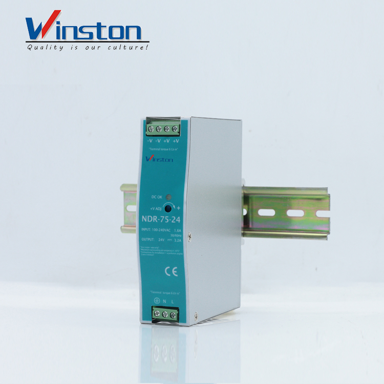 Winston NDR75-24 High Quality 75W 24V 3.2A Din Rail Switching Mode Power Supply 